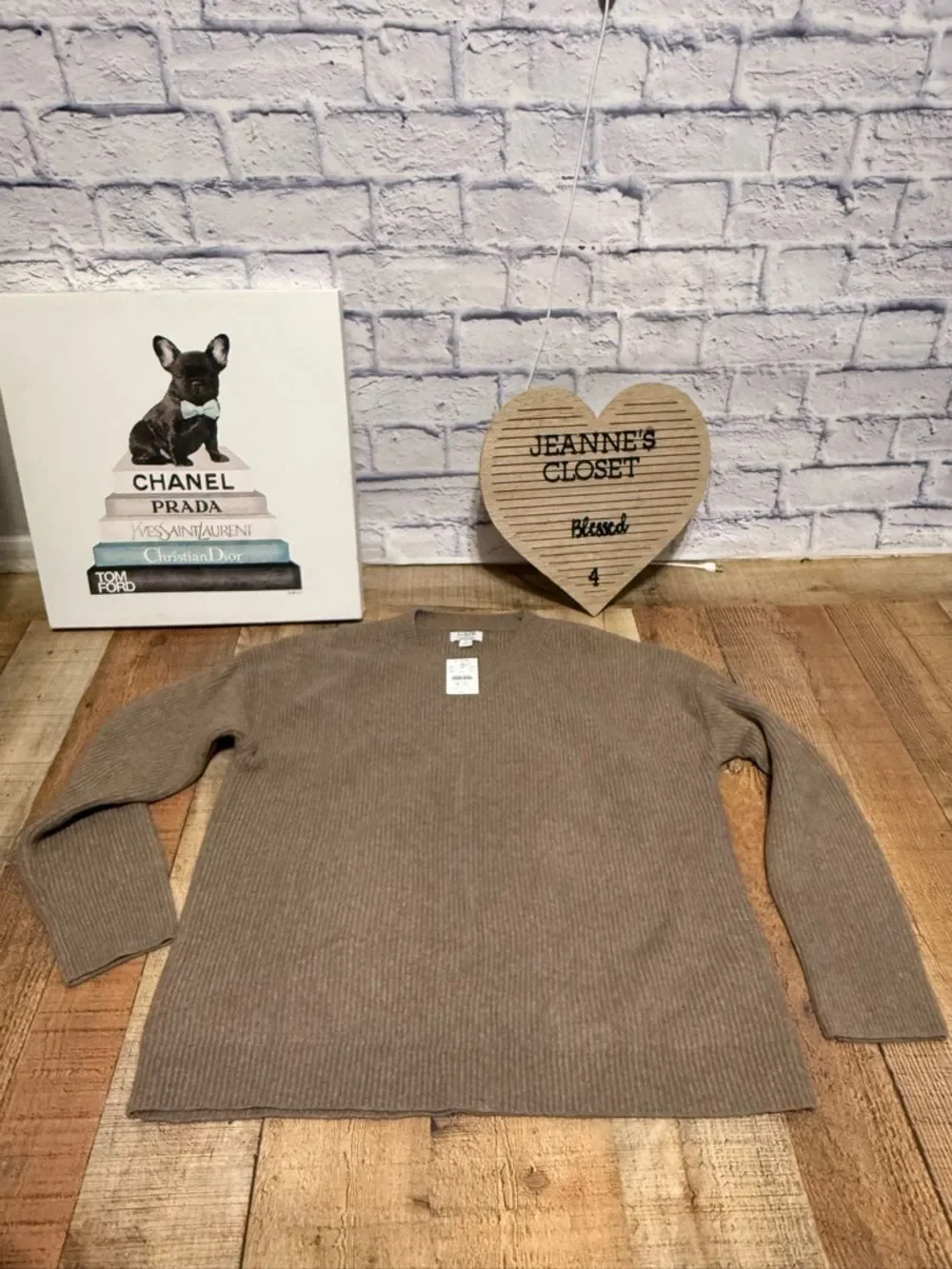 J. Crew Ribbed boyfriend crewneck sweater M nwt